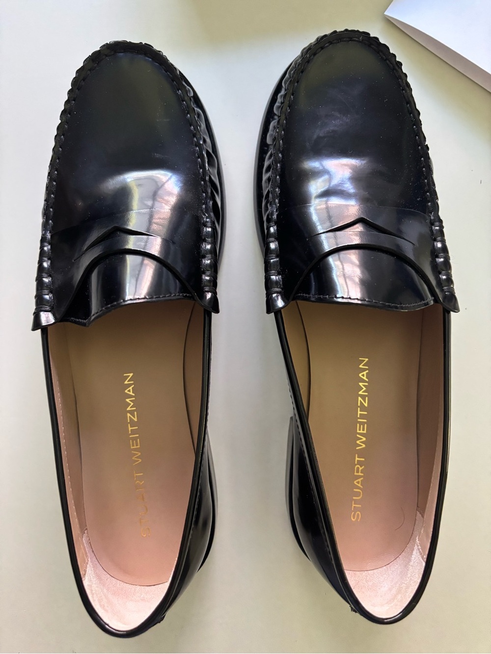 Stuart Weitzman Women’s Lottie Loafer — Black — Size 10B —